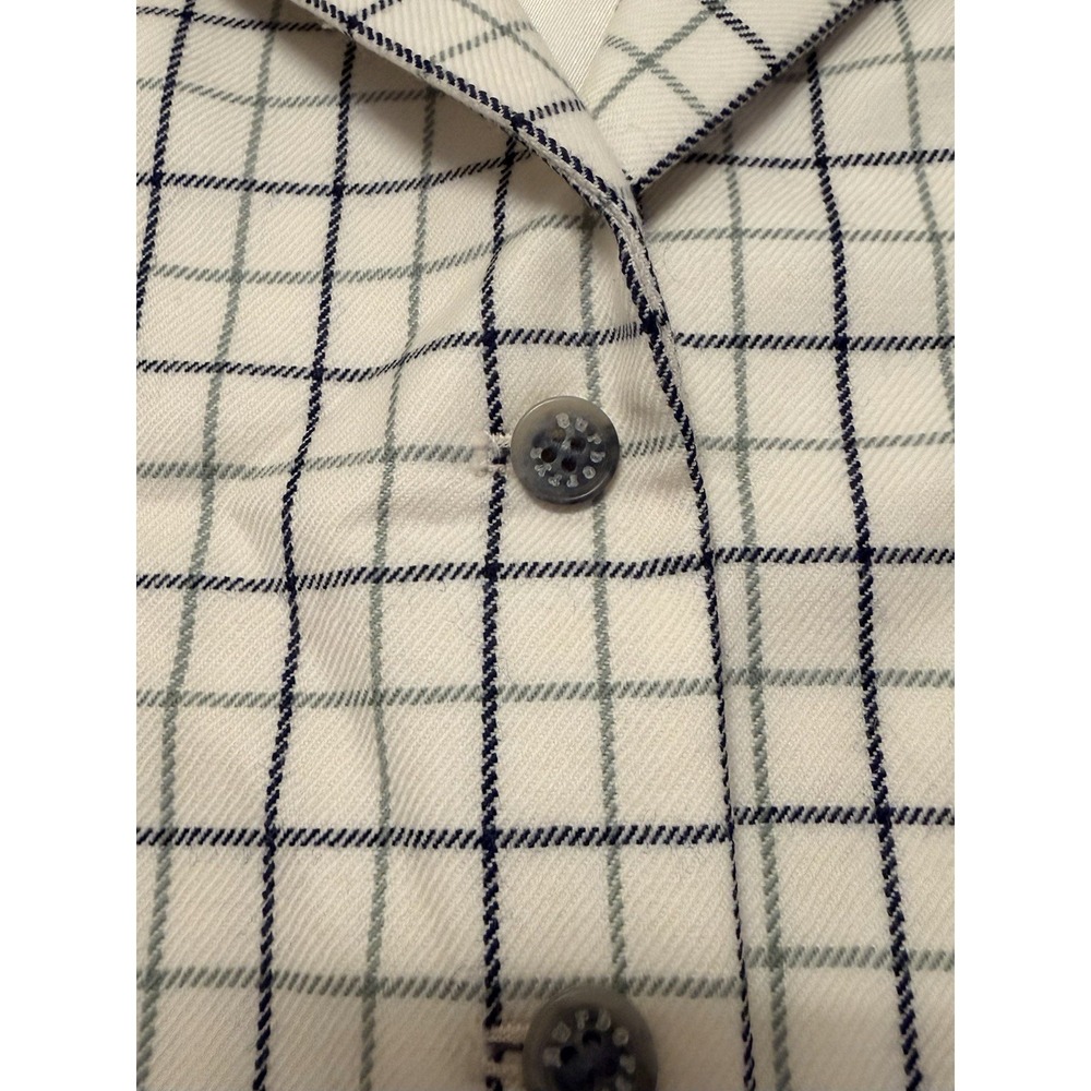 Burberrys Vintage Check Wool Vest Coat Liner Cream Navy Womens 8 USA - Picture 6 of 8